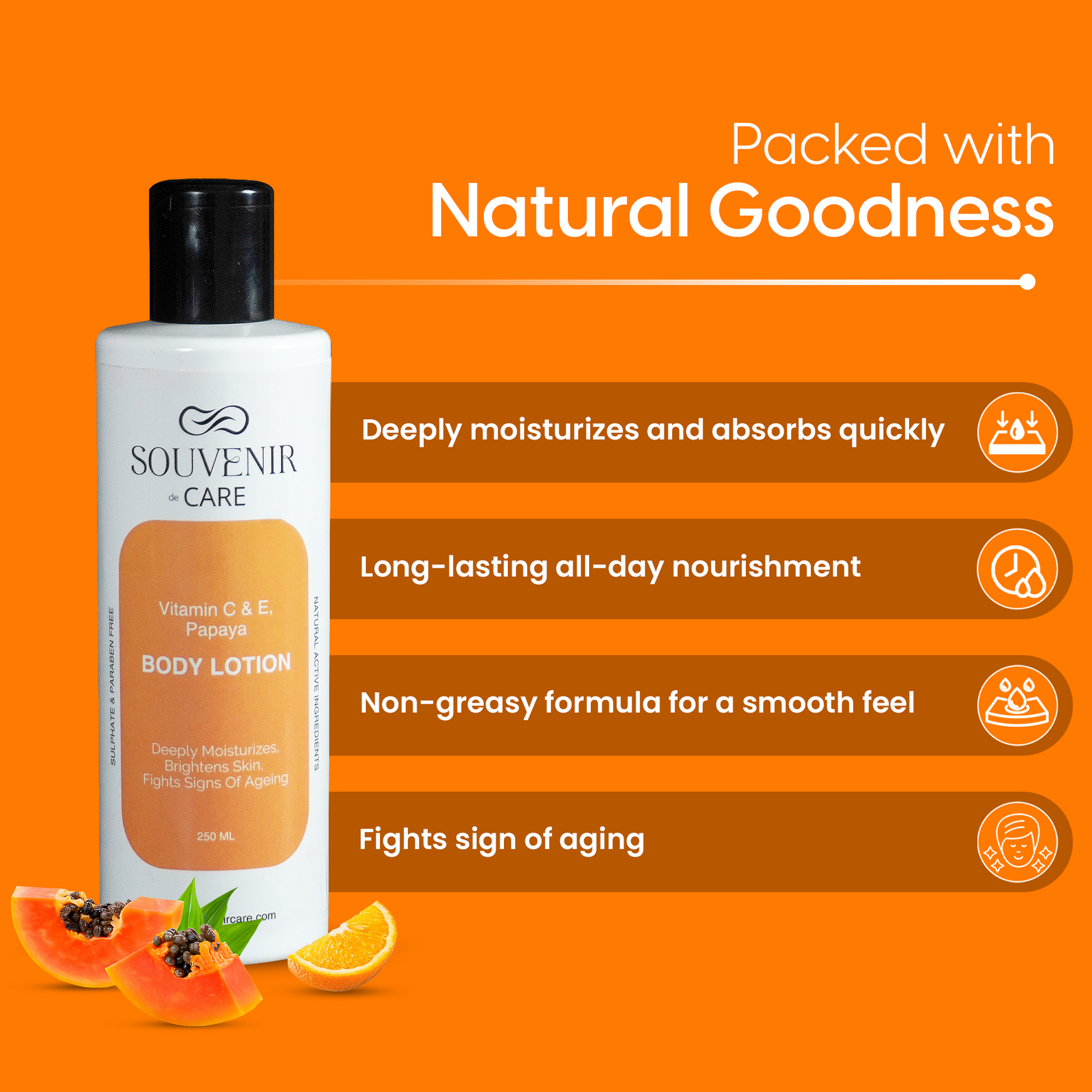 Body Lotion – Vitamin C & E, Papaya