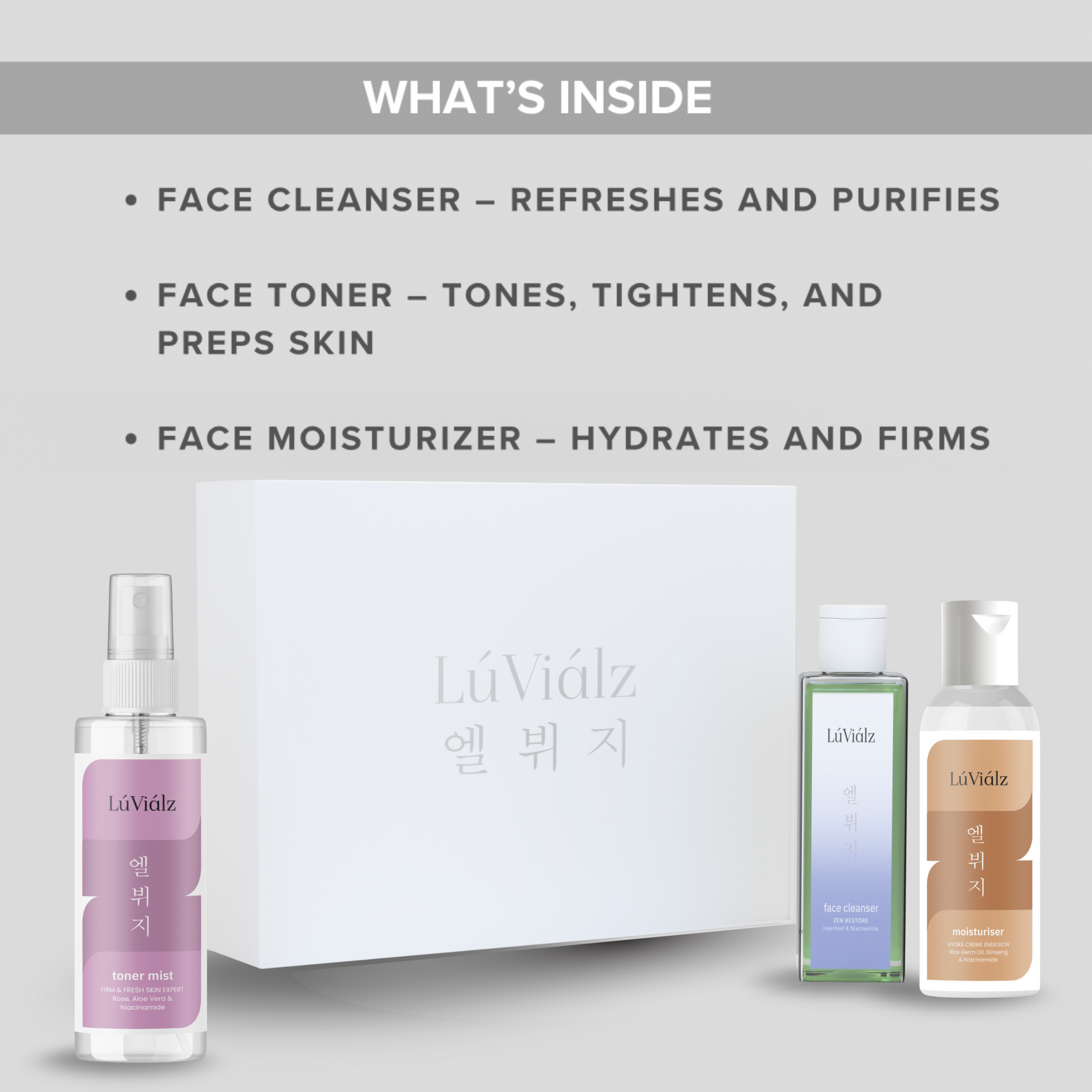 Korean Face Care Essentials – Set of 3